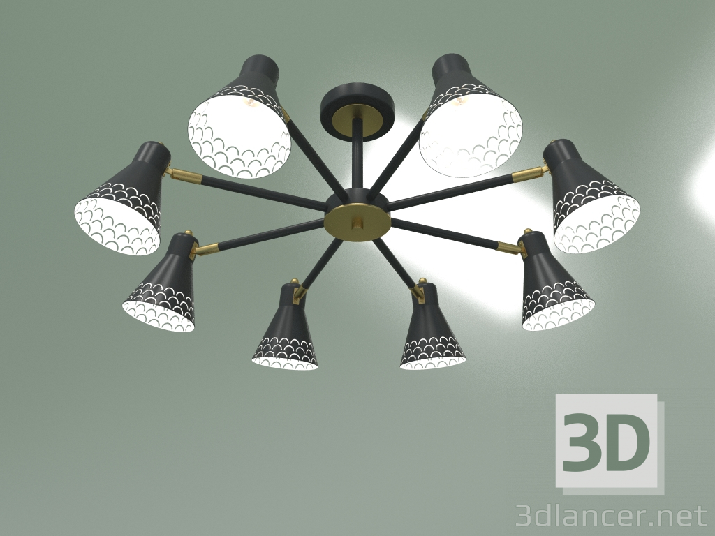 modello 3D Lampadario a soffitto Trina 70100-8 (nero) - anteprima