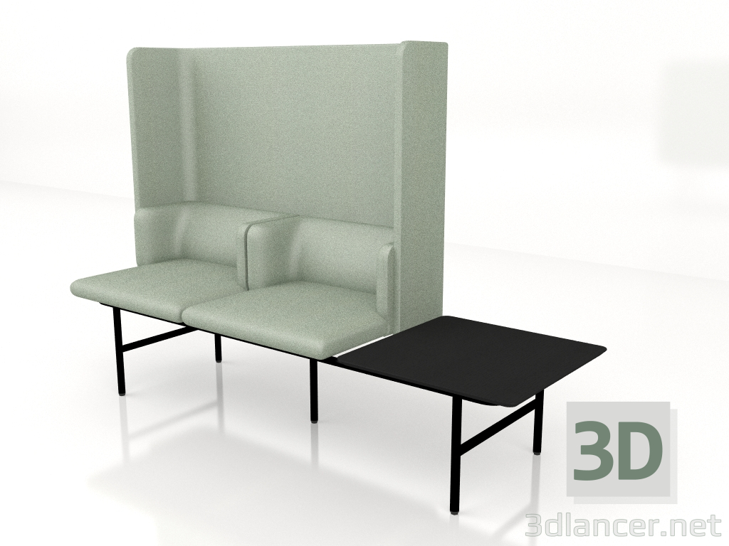 modello 3D Modulo sistema di sedute Agora AR18 - anteprima