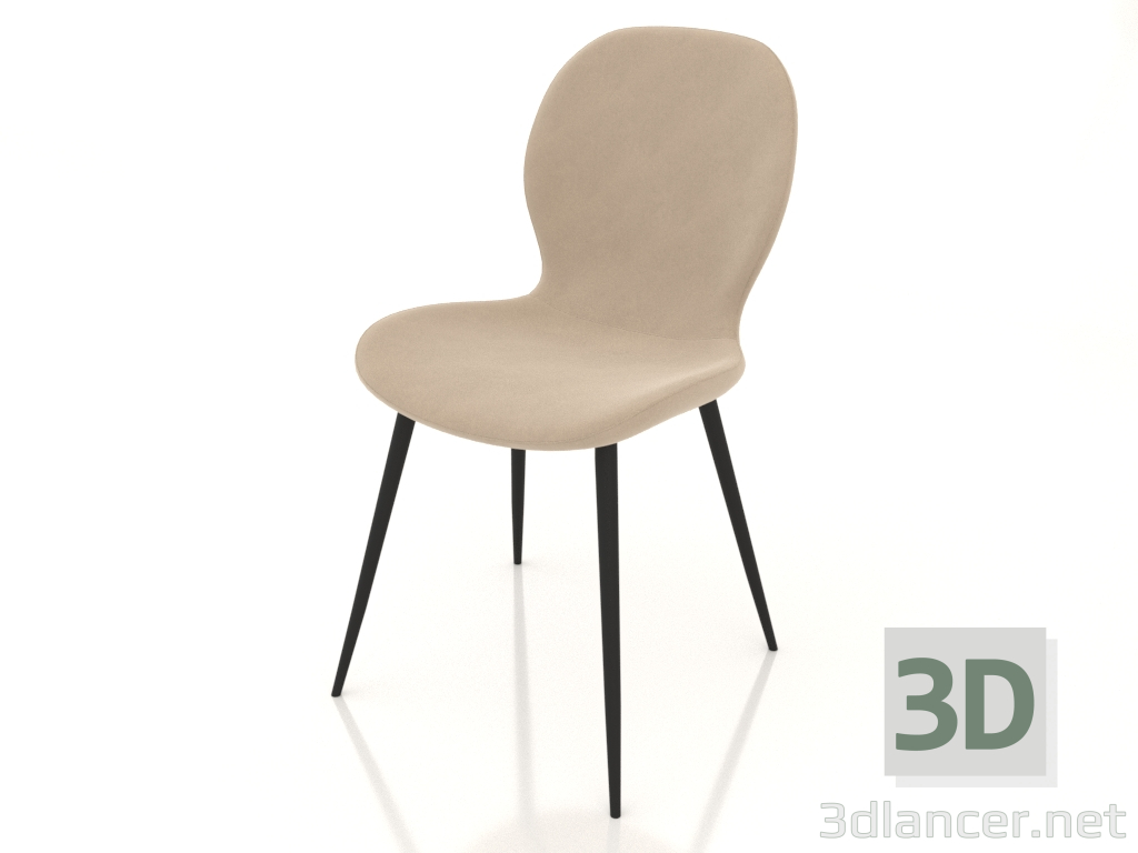 3d model Silla Nancy (beige-negro) - vista previa