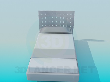 3d model Cama sola - vista previa