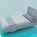 3d model Cama sola - vista previa