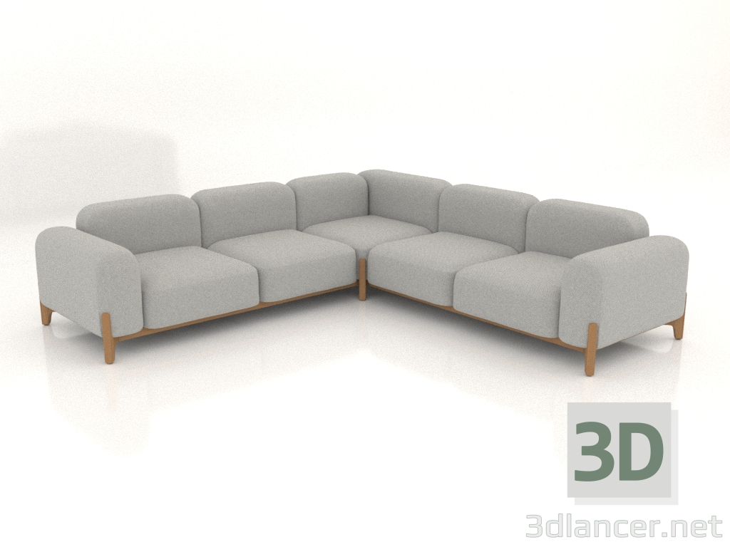 modello 3D Divano componibile (composizione 29) - anteprima