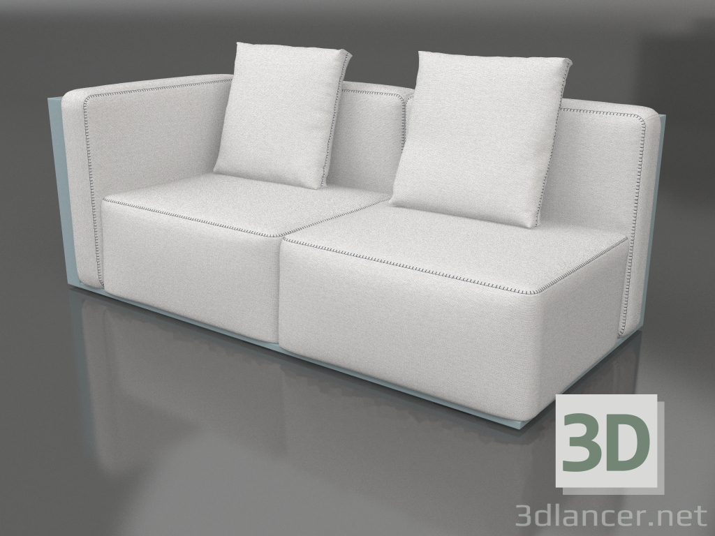 3d model Sofa module, section 1 left (Blue gray) - preview