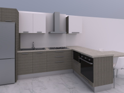 Small integrated kitchen