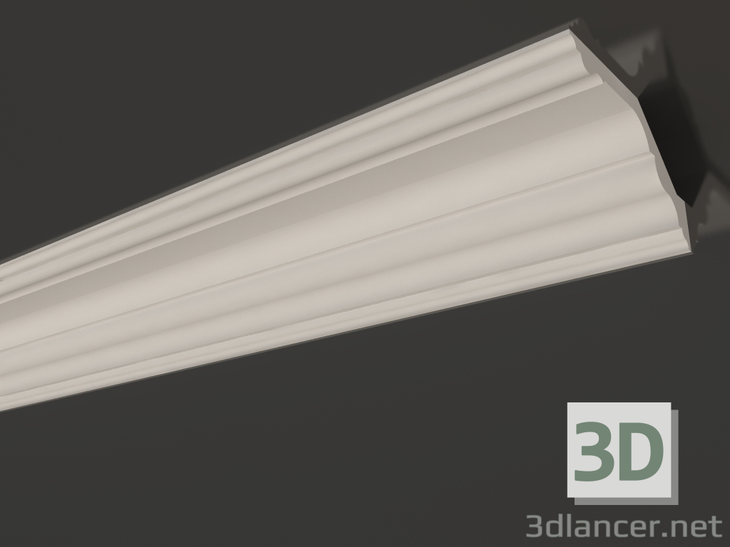 modèle 3D Corniche de plafond en plâtre lisse KG 035 (80x151) - preview