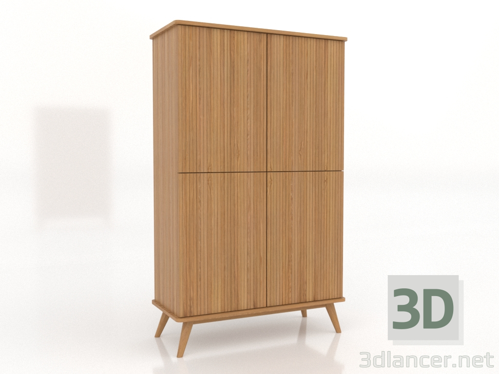 modèle 3D Armoire 5 1000x450x1650 mm (chêne naturel) - preview modèle 3D Armoire 5 1000x450x1650 mm (chêne naturel) - preview