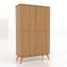 modèle 3D Armoire 5 1000x450x1650 mm (chêne naturel) - preview