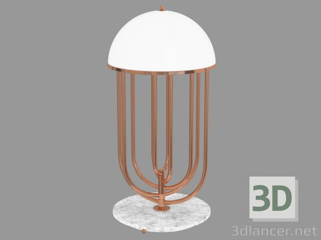 Modelo 3d candeeiro de mesa TURNER (branco) - preview