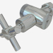 3d model The gate with the valve angular (cross) G1''HPxG3-4NG - preview