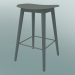 3d model Bar stool with Fiber wood base (H 65 cm, Gray) - preview