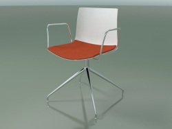 Silla 0279 (giratoria, con reposabrazos, con cojín de asiento, LU1, PO00101)