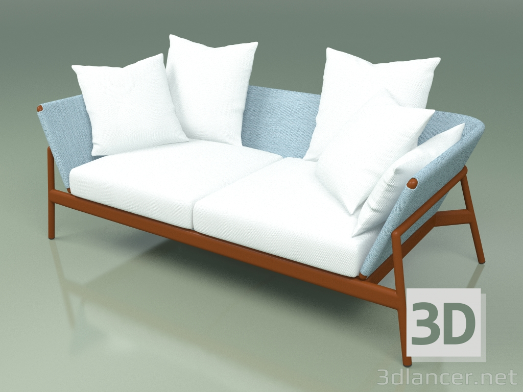 3d model Sofa 002 (Metal Rust, Batyline Sky) - preview