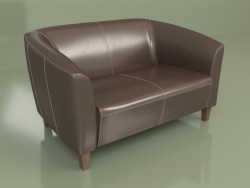 Doppelsofa Oxford (braunes Leder)