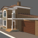 3d model House with garage. - preview