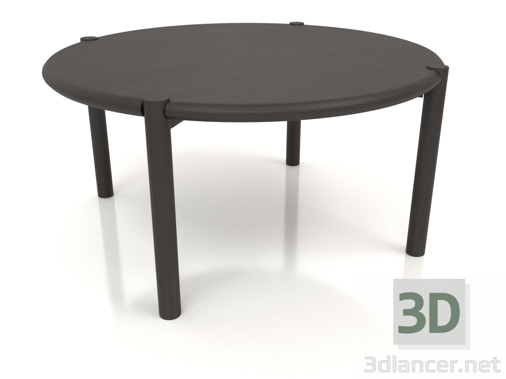 3d model Mesa de centro JT 053 (extremo redondeado) (D=820x400, madera marrón oscuro) - vista previa