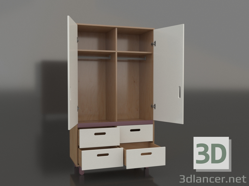 modèle 3D Armoire ouverte TUNE HB (WXTHBA) - preview