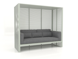 Al Fresco Sofa mit Aluminiumrahmen und hoher Rückenlehne (Zementgrau)