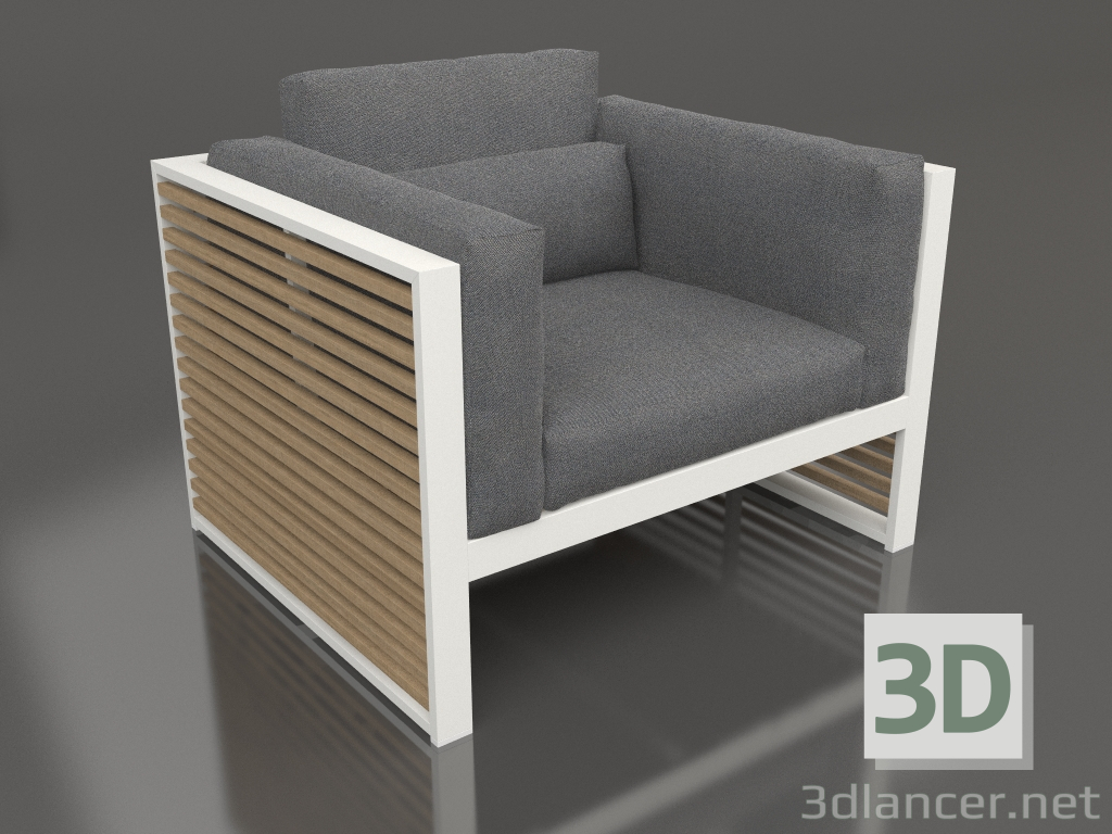 3d model Lounge chair with a high back (Agate gray) - preview