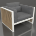 3d model Lounge chair with a high back (Agate gray) - preview