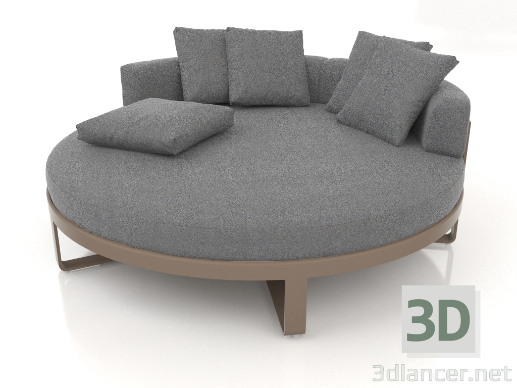 modello 3D Divano letto rotondo (Bronzo) - anteprima