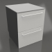 3d model Mueble 2 cajones 60 cm (gris) - vista previa