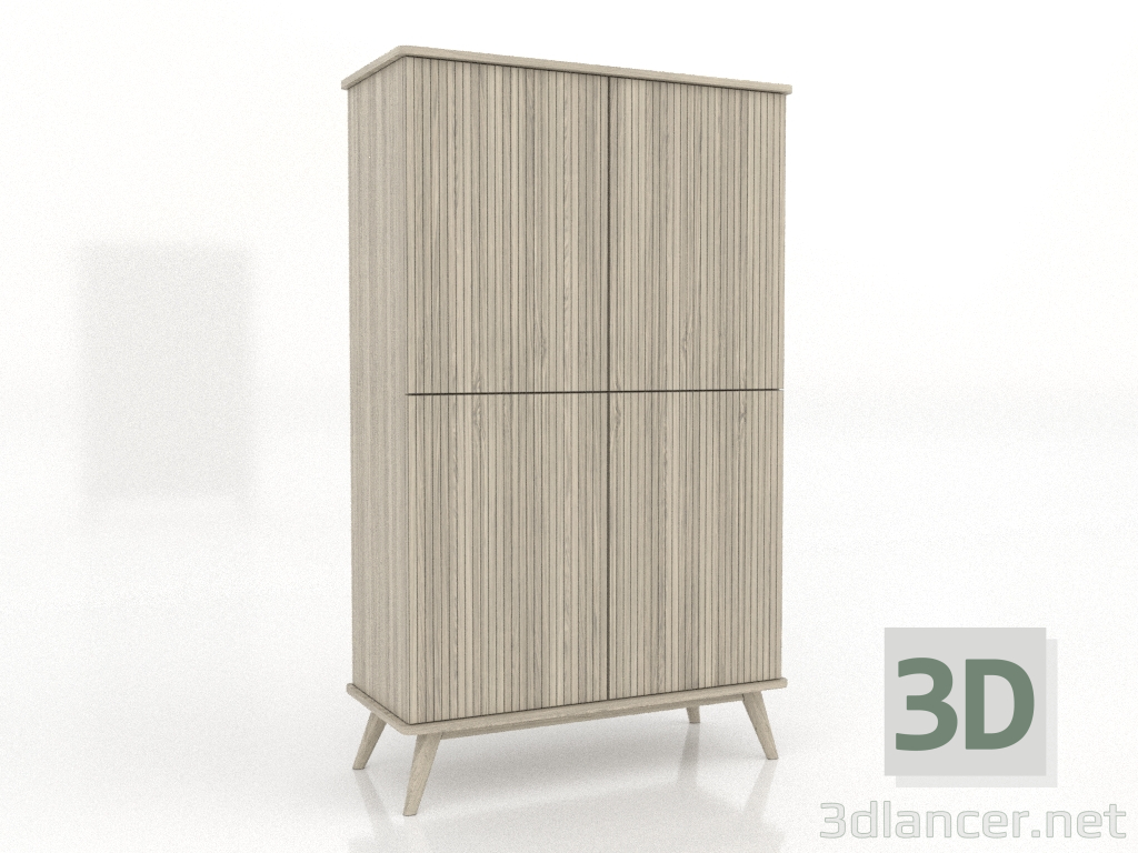 modèle 3D Armoire 5 1000x450x1650 mm (chêne éclairci) - preview modèle 3D Armoire 5 1000x450x1650 mm (chêne éclairci) - preview