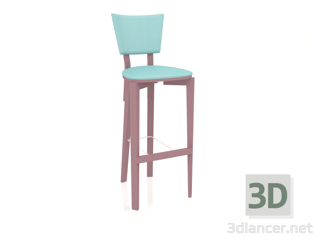 3d model Trapeze bar stool (option 2) - preview