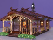 Banho. Log cabin