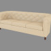 3D Modell Ledersofa dreifach - Vorschau