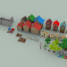 Paquete medieval de la ciudad 3D modelo Compro - render