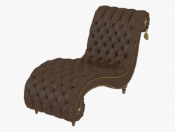 Chaise longue with a stitch of a capiton Aktavia