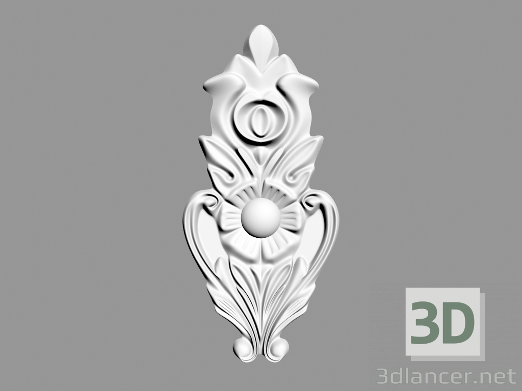 Modelo 3d Decoração de parede (F46) - preview