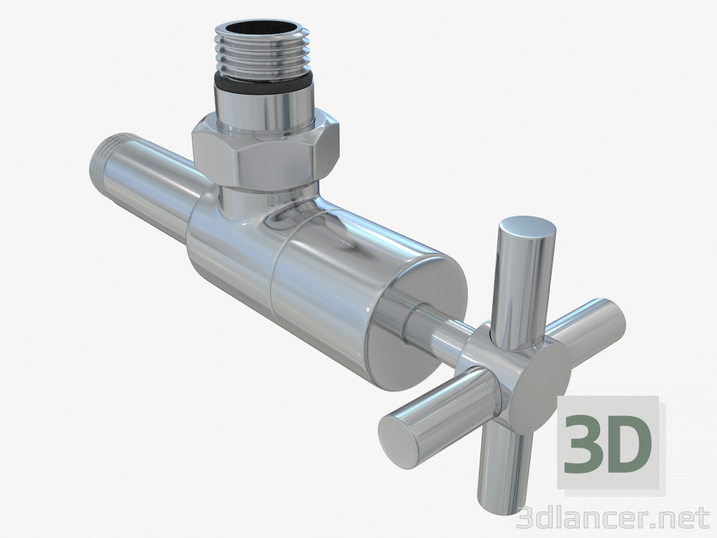 3d модель Вентиль угловой (крест) G 1/2" НР х G 1/2" НР – превью