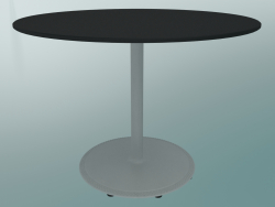 Table BON (9382-51 (⌀ 70cm), H 51cm, noir HPL, blanc en fonte blanche)