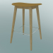 modèle 3D Tabouret de bar avec base en fibre de bois (H 65 cm, chêne, ocre) - preview