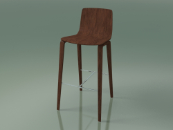 Silla de bar 5903 (4 patas de madera, nogal)