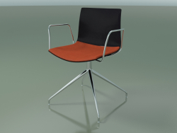 Silla 0279 (giratoria, con reposabrazos, con cojín de asiento, LU1, PO00109)