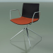 3d model Chair 0279 (swivel, with armrests, with seat cushion, LU1, PO00109) - preview