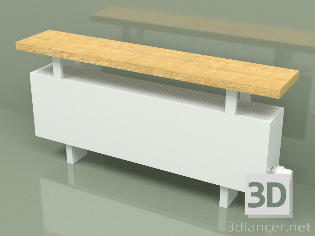 modèle 3D Convecteur - Banc Aura (280x1000x146, RAL 9016) - preview