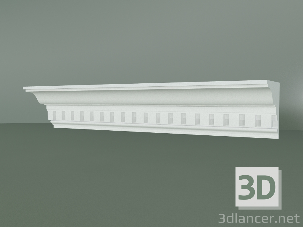 modèle 3D Corniche en plâtre avec ornement KV505 - preview