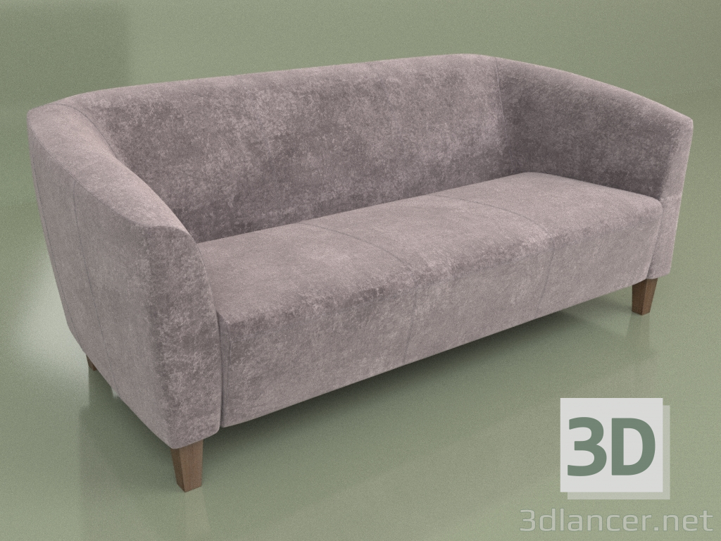 3d model Sofá triple Oxford (terciopelo) - vista previa