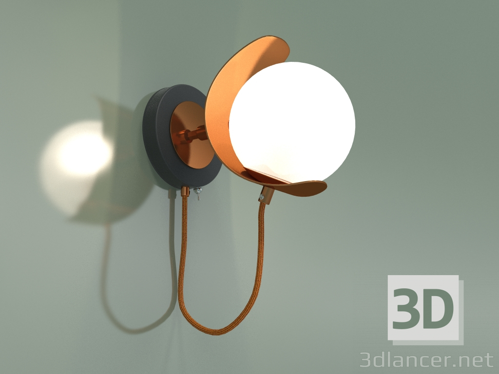 3d model Wall lamp Amato 70110-1 (black) - preview