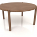 modèle 3D Table basse JT 053 (extrémité arrondie) (D=820x400, bois marron clair) - preview