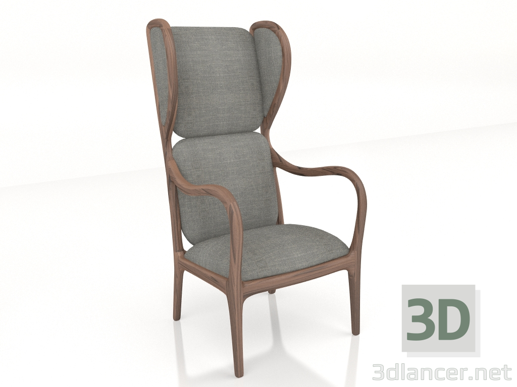 modèle 3D Fauteuil Bergère années 30 - preview