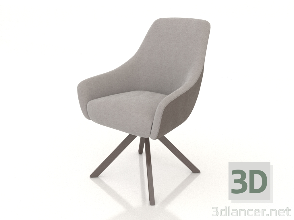 3d model Silla Emma (beige-capuchino-bronce) - vista previa