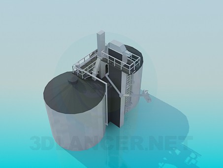 3d model Fábrica de tanques - vista previa