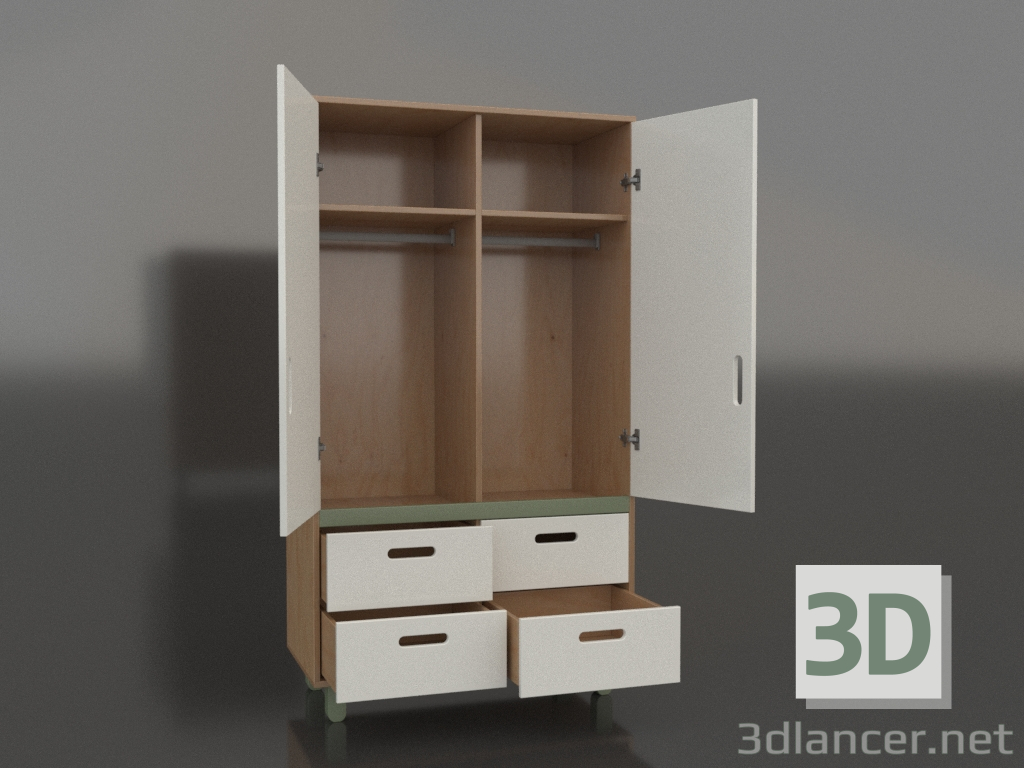 3D Modell Offener Kleiderschrank TUNE HB (WGTHBA) - Vorschau