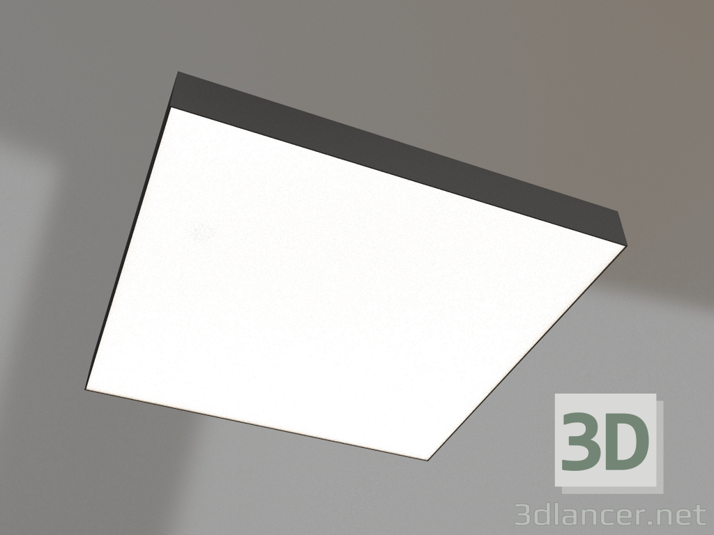 modello 3D Lampada SP-QUADRO-S600x600-60W Day4000 (BK, 120 gradi, 230V) - anteprima