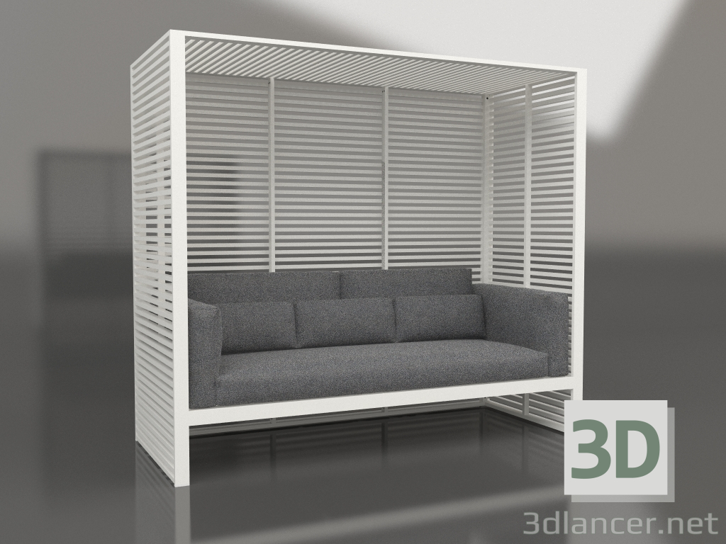 3D Modell Al Fresco Sofa mit Aluminiumrahmen und hoher Rückenlehne (Achatgrau) - Vorschau