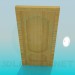 modèle 3D Porte en bois - preview